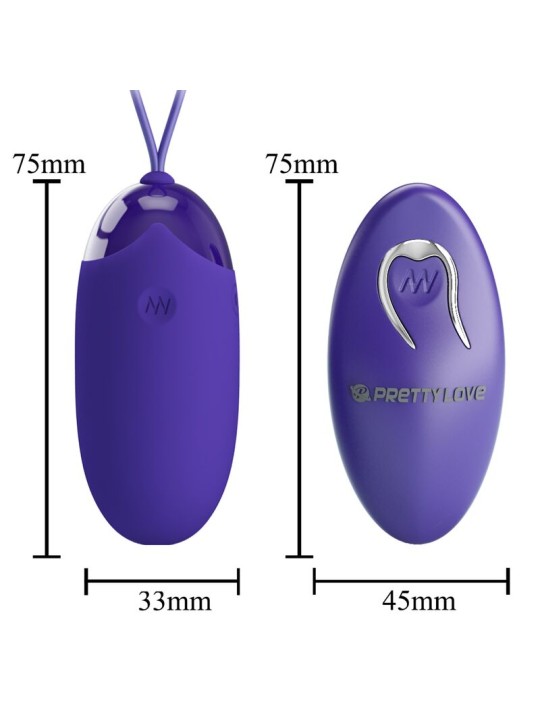 PRETTY LOVE - BERGER YOUTH HUEVO VIBRADOR CONTROL REMOTO VIOLETA