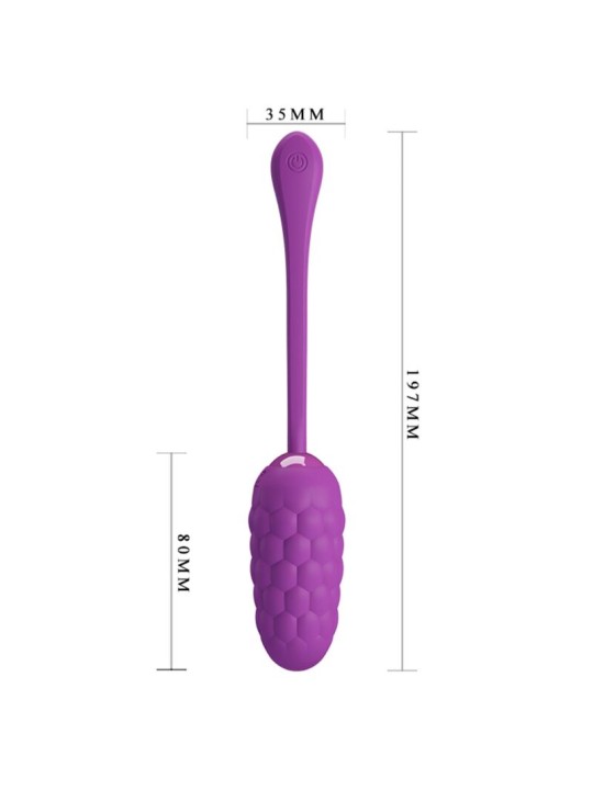 PRETTY LOVE - HUEVO VIBRADOR CON TEXTURA MARINA RECARGABLE MORADO