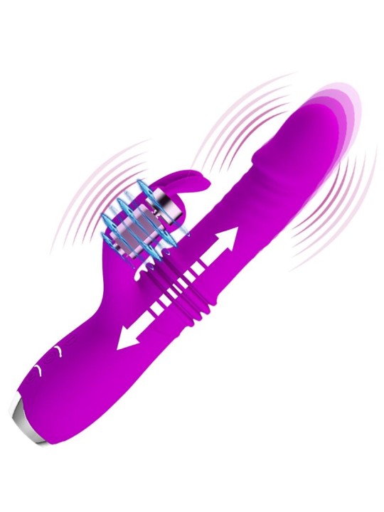 PRETTY LOVE - VIBRADOR DE COELHO RECARREGVEL DOROTHY ROXO