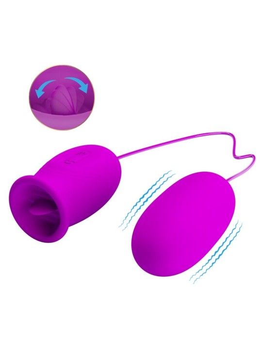 PRETTY LOVE - VIBRATEUR RECHARGEABLE DAISY DUAL EGG VIOLET