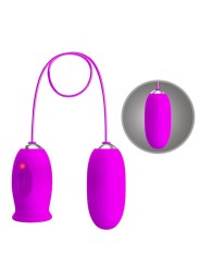 PRETTY LOVE - DAISY HUEVO DUAL VIBRADOR RECARGABLE MORADO