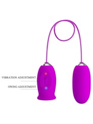 PRETTY LOVE - VIBRADOR RECARREGVEL DAISY DUAL EGG ROXO