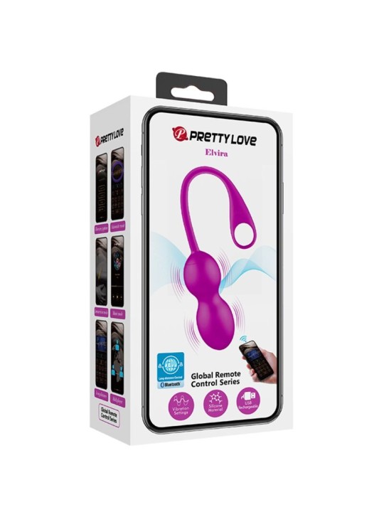 PRETTY LOVE - ELVIRA BOLAS VIBRADORAS RECARGABLE MORADO