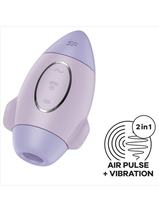 SATISFYER - VIBRADOR DE IMPULSO DUPLO PEQUENO LILAC MISSION CONTROL