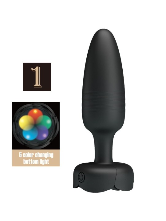 PRETTY LOVE - TARION ANAL PLUG COM LUZ LED PRETO 12,5 CM