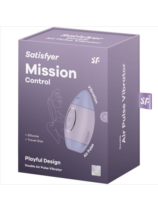 SATISFYER - VIBRADOR DE IMPULSO DUPLO PEQUENO LILAC MISSION CONTROL