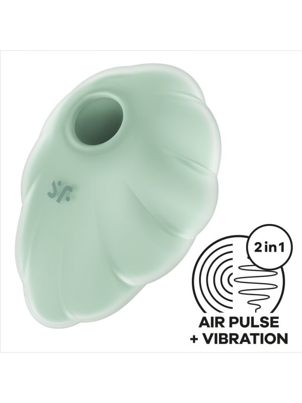SATISFYER - CLOUD DANCER GREEN AIR PULSE VIBRATOR