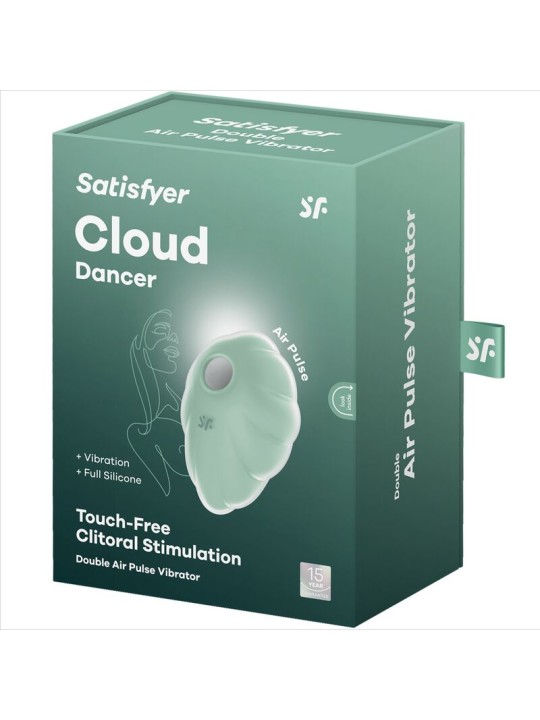 SATISFYER - VIBRATEUR CLOUD DANCER VERT AIR PULSE