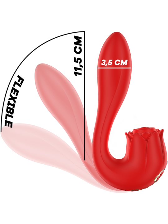 MIA - SELENA STIMULATOR VIBRIEREN + KLAPPEN ROT