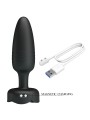 PRETTY LOVE - TARION ANAAL PLUG MET LED-LICHT ZWART 12,5 CM