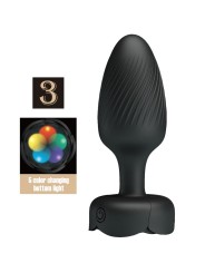 PRETTY LOVE - OSBORN ANAL PLUG WITH LED LIGHT BLACK 9.8 CM