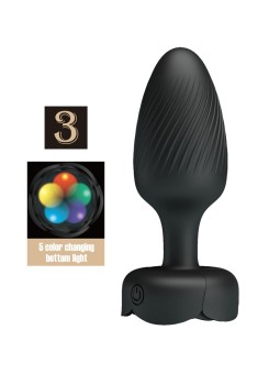 PRETTY LOVE - OSBORN PLUG ANAL COM LUZ LED PRETO 9,8 CM