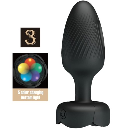 PRETTY LOVE - OSBORN ANAAL PLUG MET LED-LICHT ZWART 9,8 CM