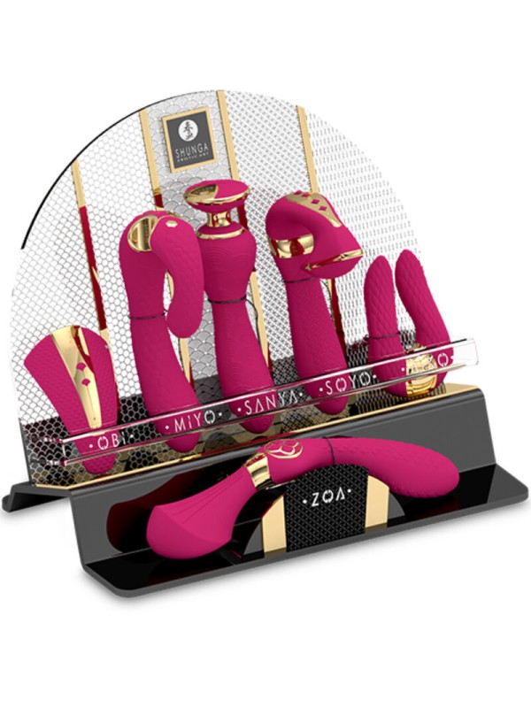 SHUNGA - PRÉSENTOIR 6 MASSEURS INTIMES FUCHSIA
