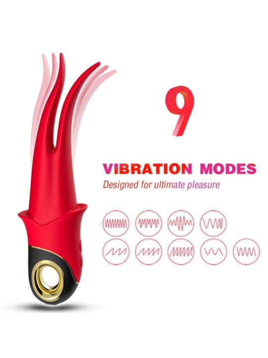 ARMONY - SHADOW VIBRADOR DUPLA CABEÇA PROVOCANDO VERMELHO