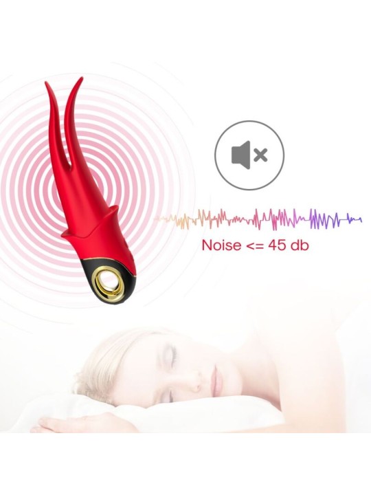 ARMONY - VIBRATEUR SHADOW DOUBLE TÊTE TEASING ROUGE