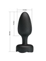 PRETTY LOVE - OSBORN ANAL PLUG WITH LED LIGHT BLACK 9.8 CM