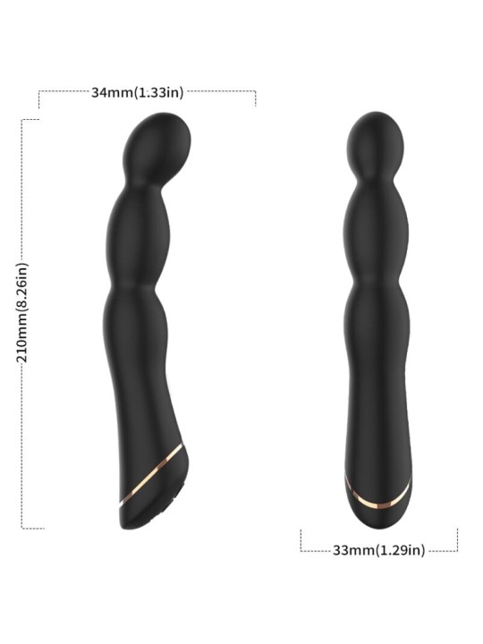 ARMONY - VIBRADOR BAMBU AJUSTÁVEL PRETO