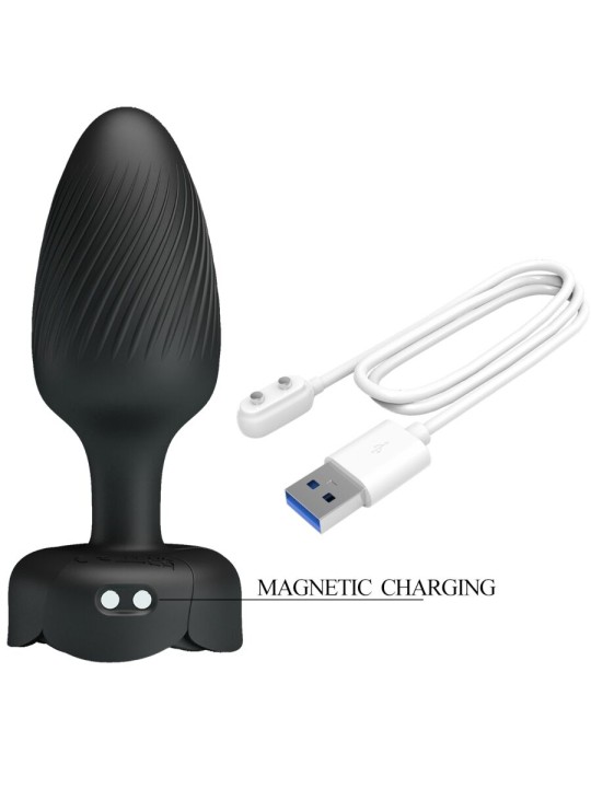 PRETTY LOVE - OSBORN PLUG ANAL COM LUZ LED PRETO 9,8 CM