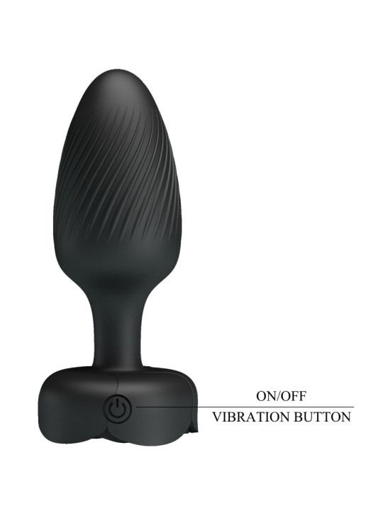 PRETTY LOVE - OSBORN PLUG ANAL COM LUZ LED PRETO 9,8 CM