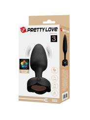 PRETTY LOVE - OSBORN PLUG ANAL COM LUZ LED PRETO 9,8 CM