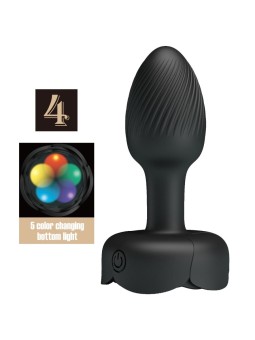 PRETTY LOVE - OLMAN PLUG ANAL COM LUZ LED PRETO 8,8 CM