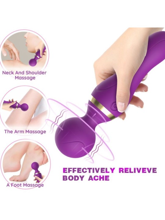 ARMONY - FREEZA MASAJEADOR & VIBRADOR CABEZA FLEXIBLE VIOLETA