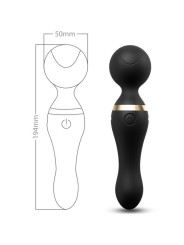 ARMONY - FREEZA MASAJEADOR & VIBRADOR CABEZA FLEXIBLE NEGRO