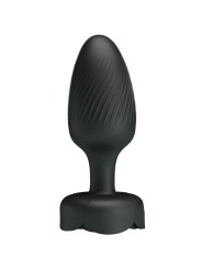 PRETTY LOVE - OLMAN ANAL PLUG WITH LED LIGHT BLACK 8.8 CM