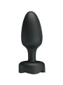 PRETTY LOVE - OLMAN ANAL PLUG WITH LED LIGHT BLACK 8.8 CM