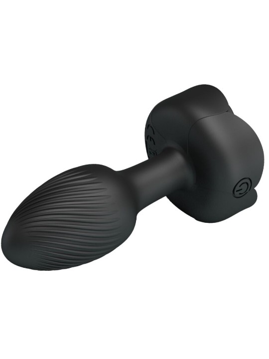 PRETTY LOVE - OLMAN ANAL PLUG WITH LED LIGHT BLACK 8.8 CM