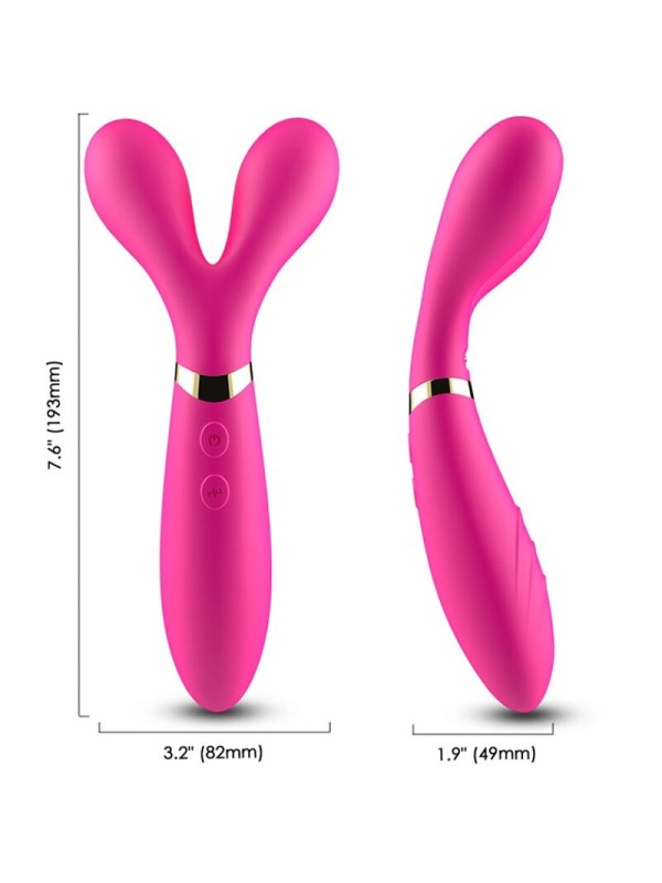 ARMONY - Y-WAND MASSAGER & VIBRATOR DOPPELKOPF FUCHSIA