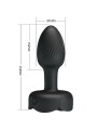 PRETTY LOVE - OLMAN PLUG ANAL COM LUZ LED PRETO 8,8 CM