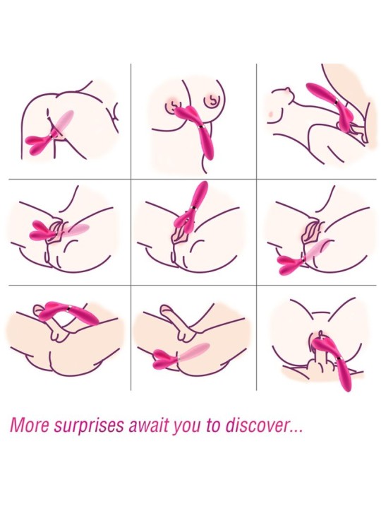 ARMONY - Y-WAND MASSAGER & VIBRATOR DOPPELKOPF FUCHSIA