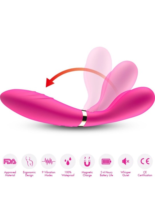ARMONY - Y-WAND MASSAGER & VIBRATOR DOUBLE HEAD FUCHSIA