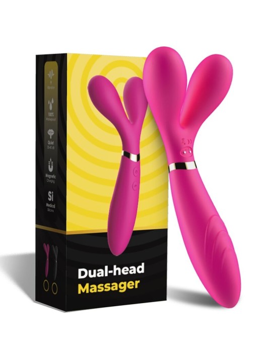 ARMONY - Y-WAND MASSAGE & VIBRATEUR DOUBLE TÊTE FUCHSIA