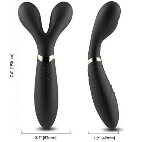 ARMONY - Y-WAND DUBBELE KOP MASSAGER & VIBRATOR ZWART