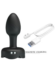 PRETTY LOVE - OLMAN PLUG ANAL COM LUZ LED PRETO 8,8 CM