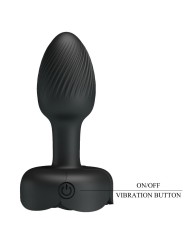 PRETTY LOVE - PLUG ANAL OLMAN AVEC LUMIÈRE LED NOIR 8,8 CM