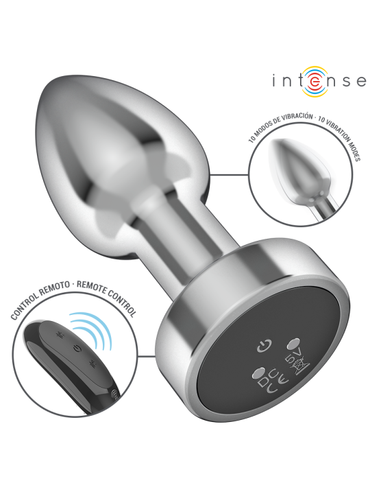 INTENSE - PLUG ANALE 10 VIBRAZIONI METALLO CON TELECOMANDO S
