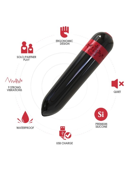 ARMONY - ROCKET VIBRADOR BALA CONTROLE REMOTO PRETO