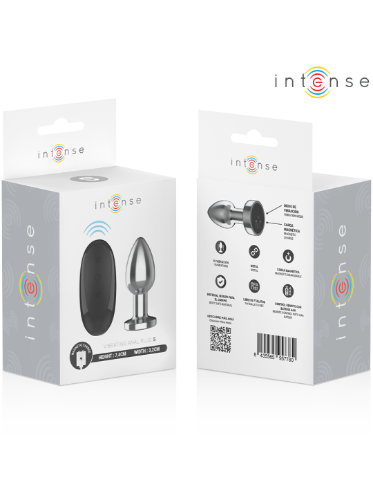 INTENSE - ANALE PLUG 10 VIBRATIES METAAL MET AFSTANDSBEDIENING S