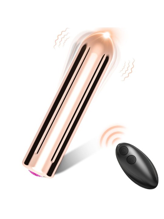 ARMONY - WARHEAD VIBRATOR BULLET TÉLÉCOMMANDE DORÉ 2 CM X 8.8 CM