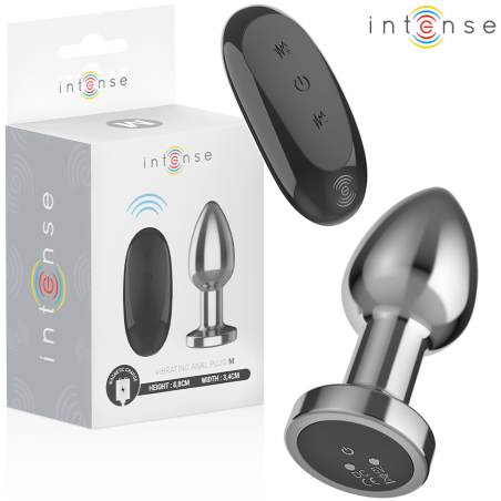 INTENSE - ANALE PLUG 10 VIBRATIES METAAL MET AFSTANDSBEDIENING M