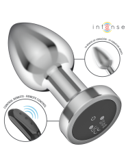 INTENSE - PLUG ANAL 10 VIBRACIONES METAL CON CONTROL REMOTO M