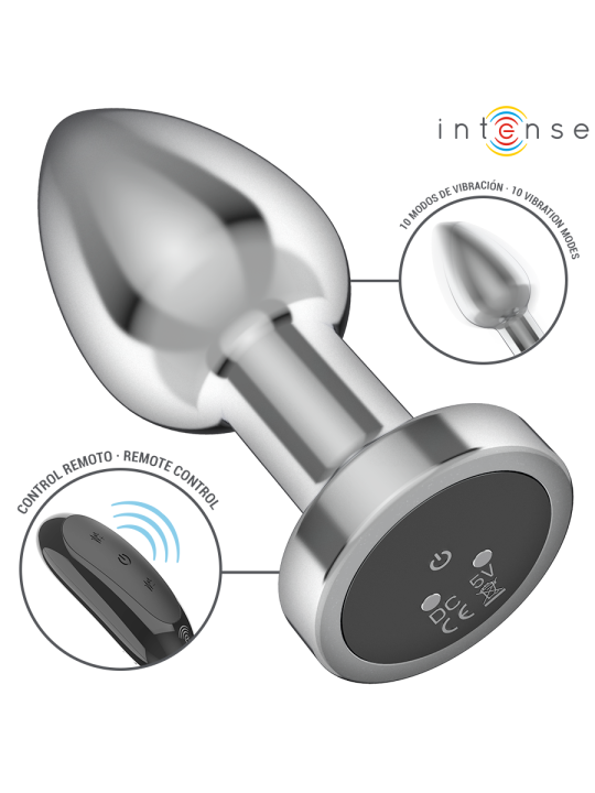 INTENSE - ANAL PLUG 10 VIBRATIONEN METALL MIT FERNBEDIENUNG M