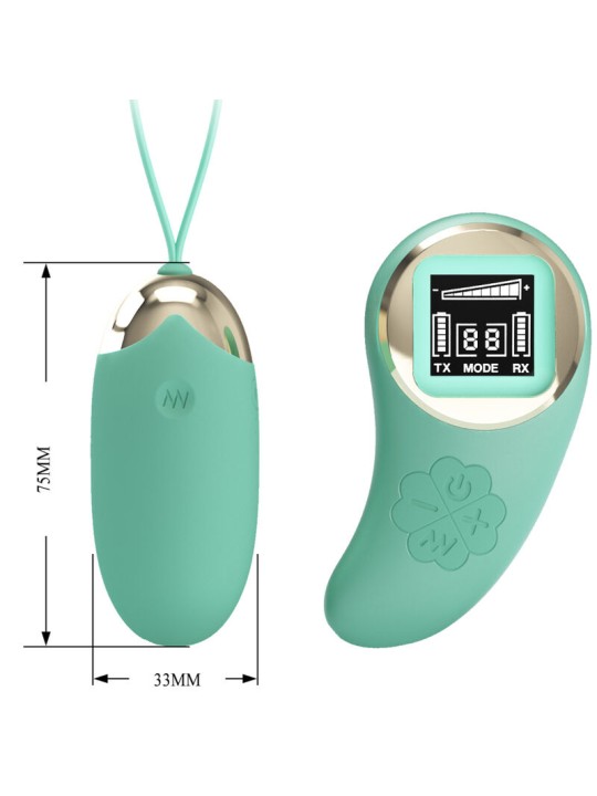 PRETTY LOVE - GREEN REMOTE CONTROL VIBRATING EGG MINE