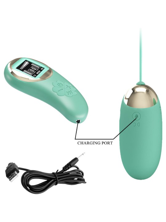 PRETTY LOVE - GREEN REMOTE CONTROL VIBRATING EGG MINE