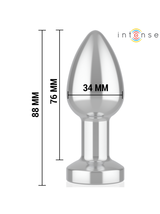 INTENSE - PLUG ANAL 10 VIBRACIONES METAL CON CONTROL REMOTO M