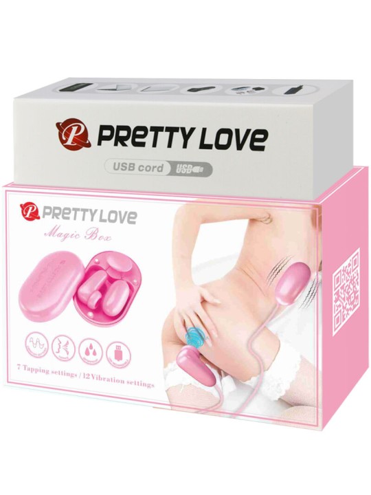 PRETTY LOVE - MAGIC BOX VIBRERENDE KOGEL & ROZE STIMULATOR